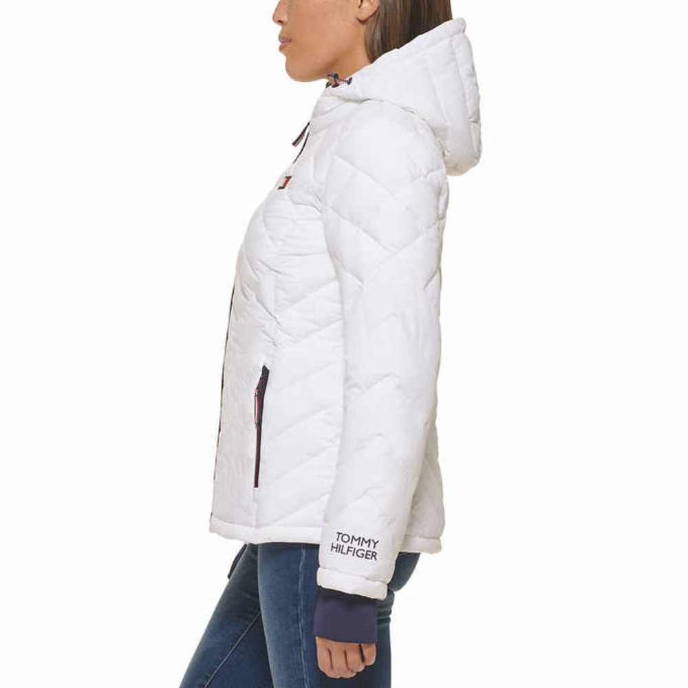Tommy Hilfiger Ladies' Packable Jacket White - Picture 4 of 9